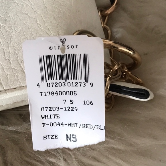 NWT Americana red white blue purse fringes vegan leather zipper compartments - Picture 9 of 12